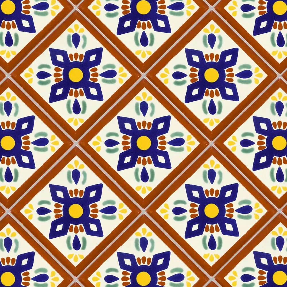 Mexican Talavera Ceramic Decorative Tile: San Angel