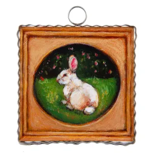 Mini Bunny In Gold Frame Print
