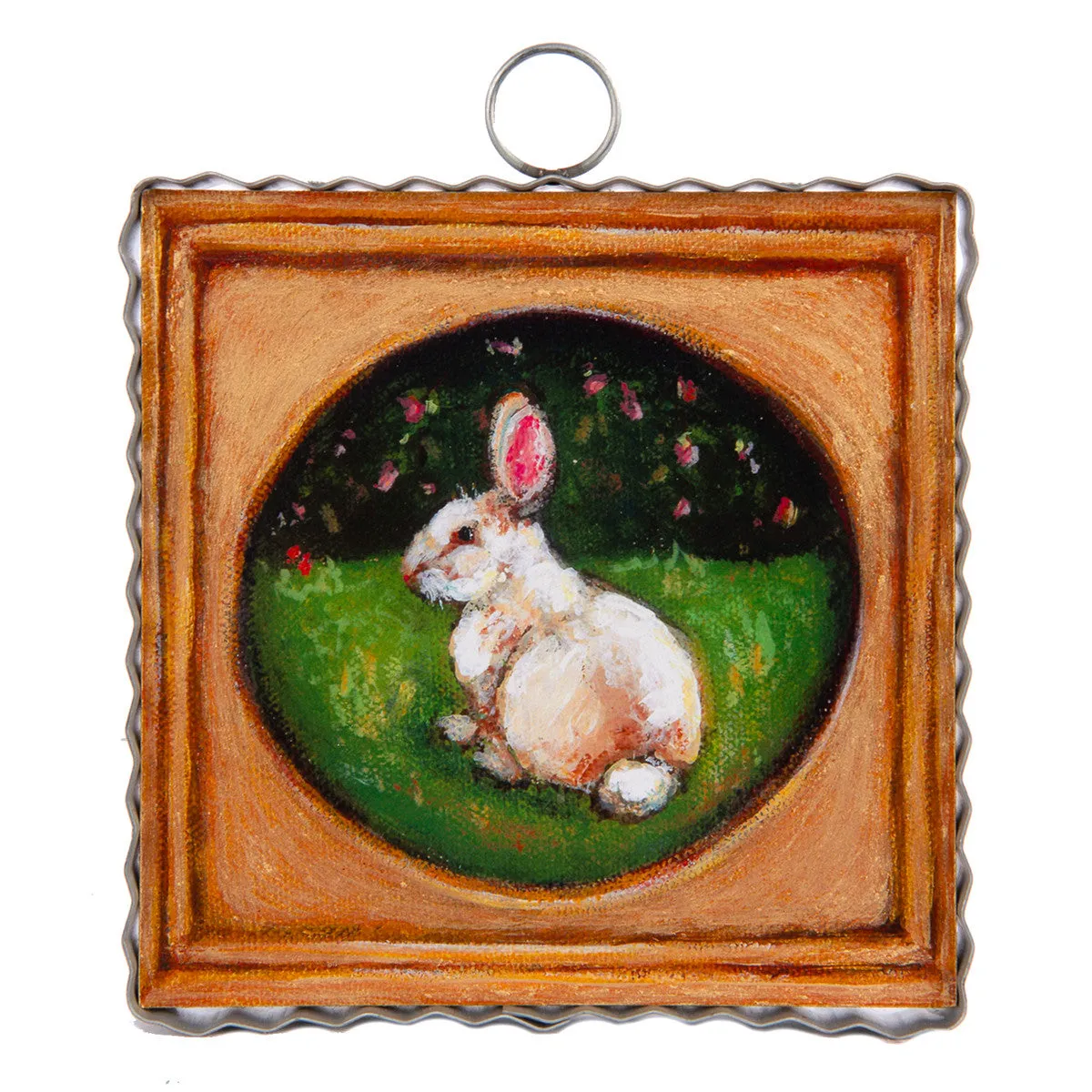 Mini Bunny In Gold Frame Print