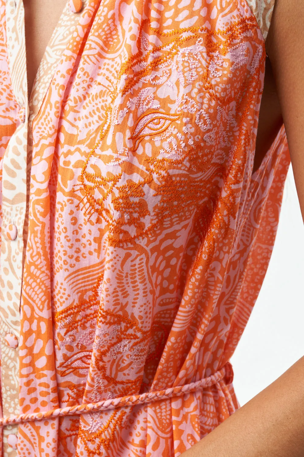 MIRAGE DRESS - ANIMAL ORANGE