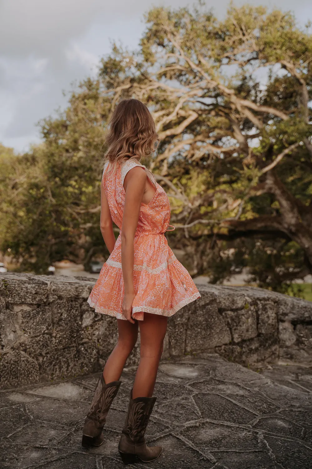 MIRAGE DRESS - ANIMAL ORANGE