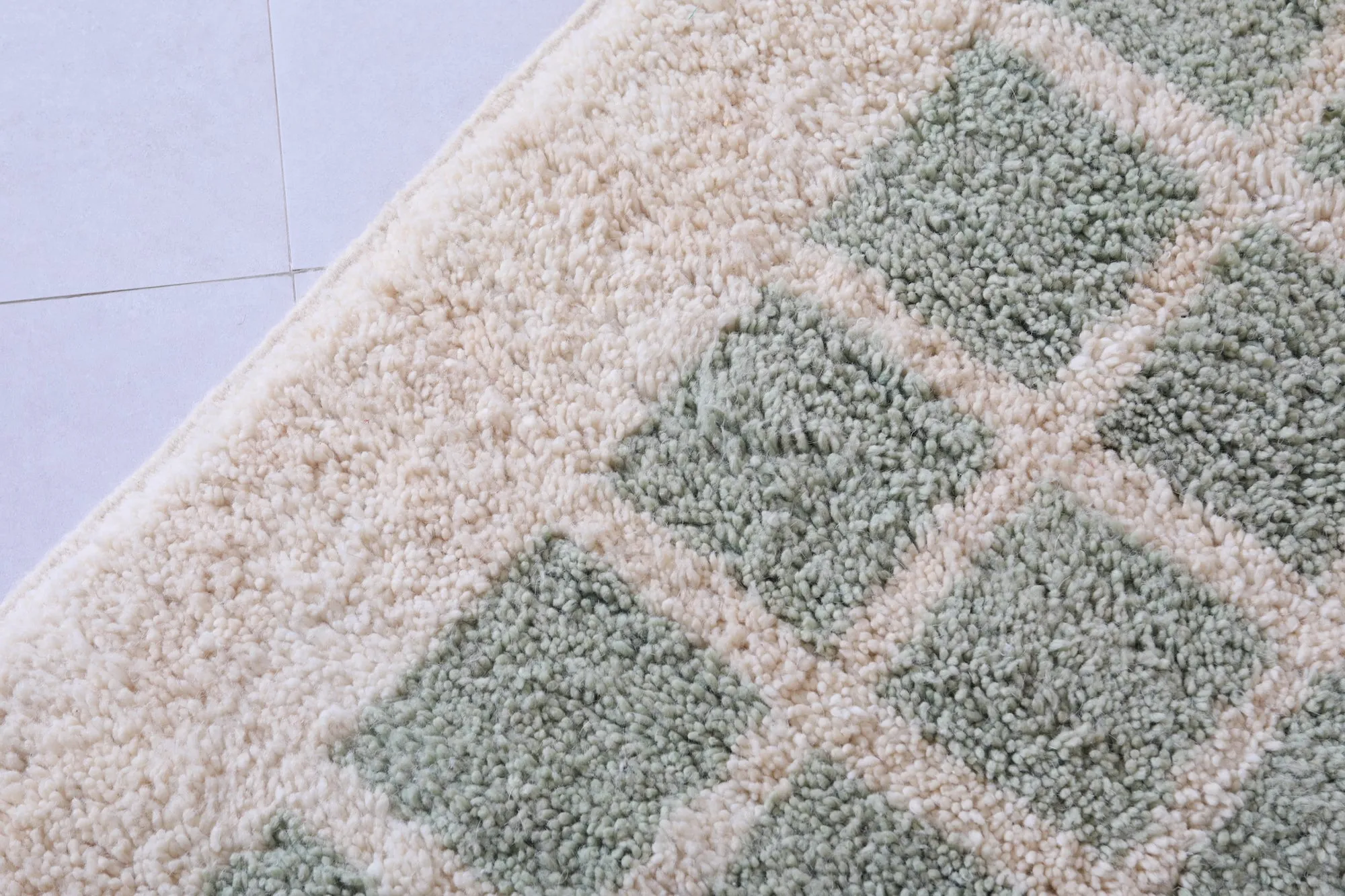 Moroccan rug - Green squares - Custom area rug