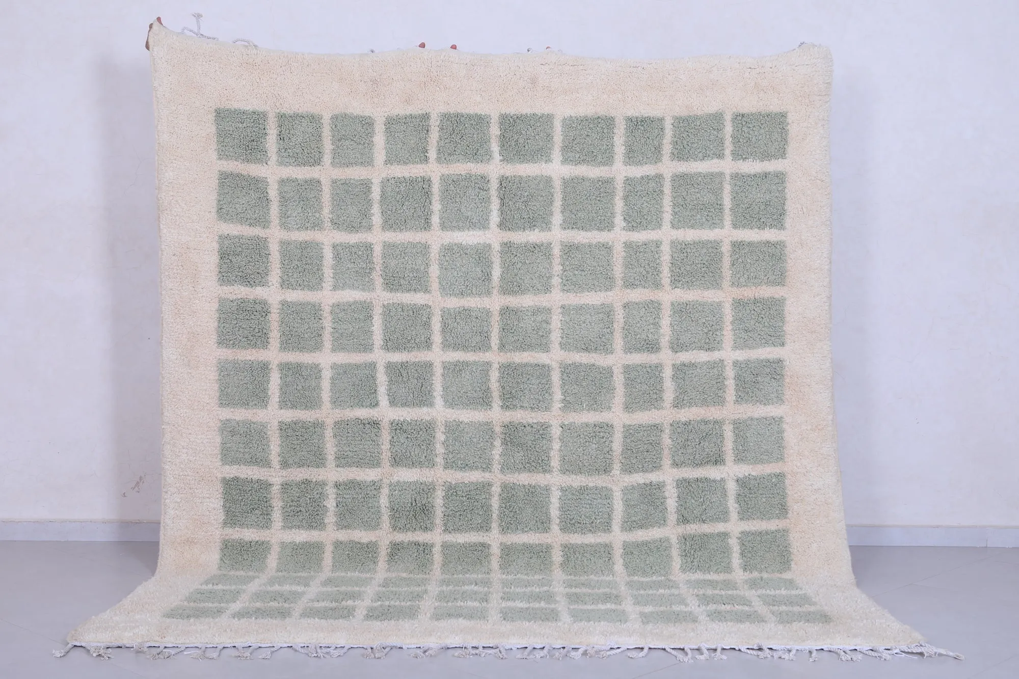 Moroccan rug - Green squares - Custom area rug
