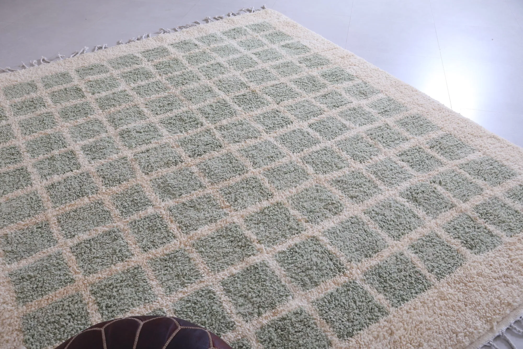 Moroccan rug - Green squares - Custom area rug