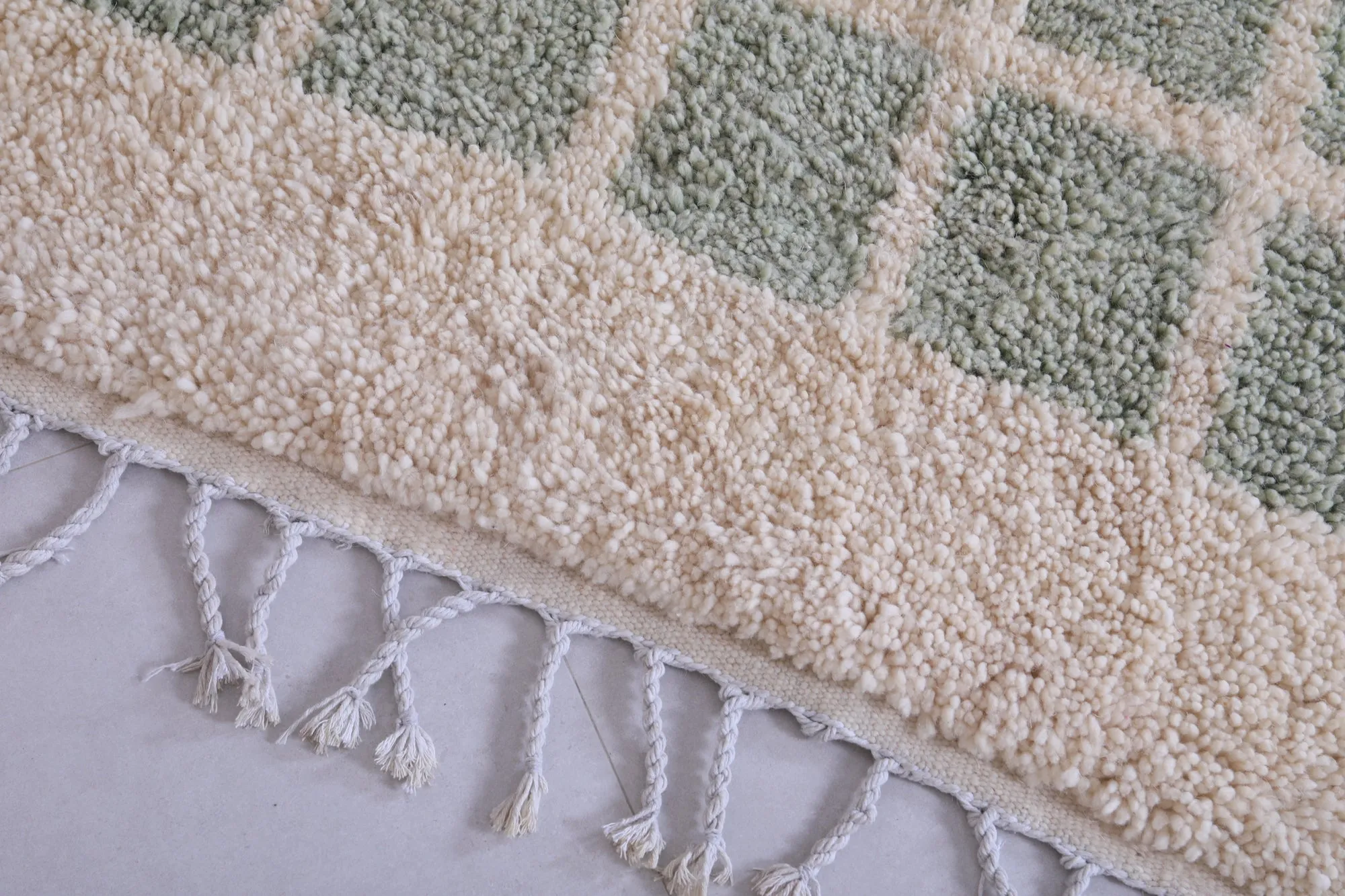Moroccan rug - Green squares - Custom area rug