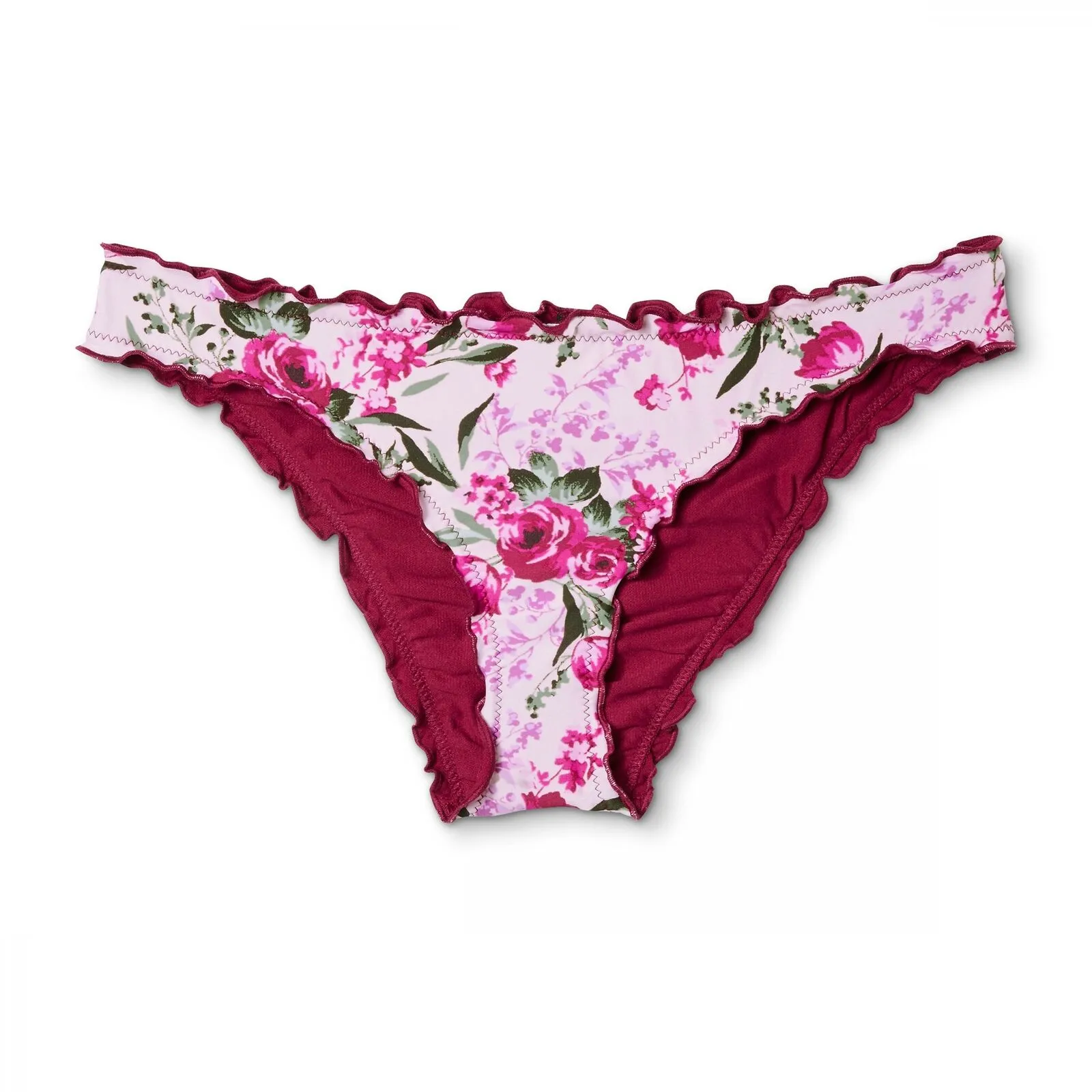 Mossimo Women's Ruffle Edge Cinch Back Hipster Bikini Bottom
