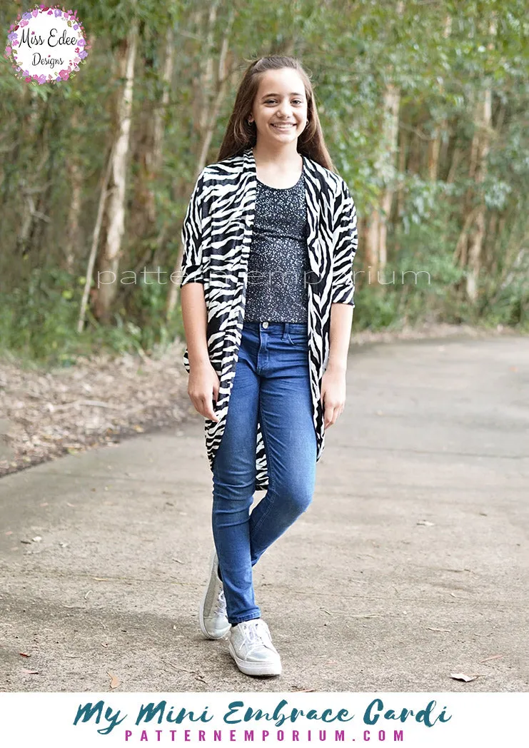 My Mini Embrace | Kids Cocoon Cardi Sewing Pattern