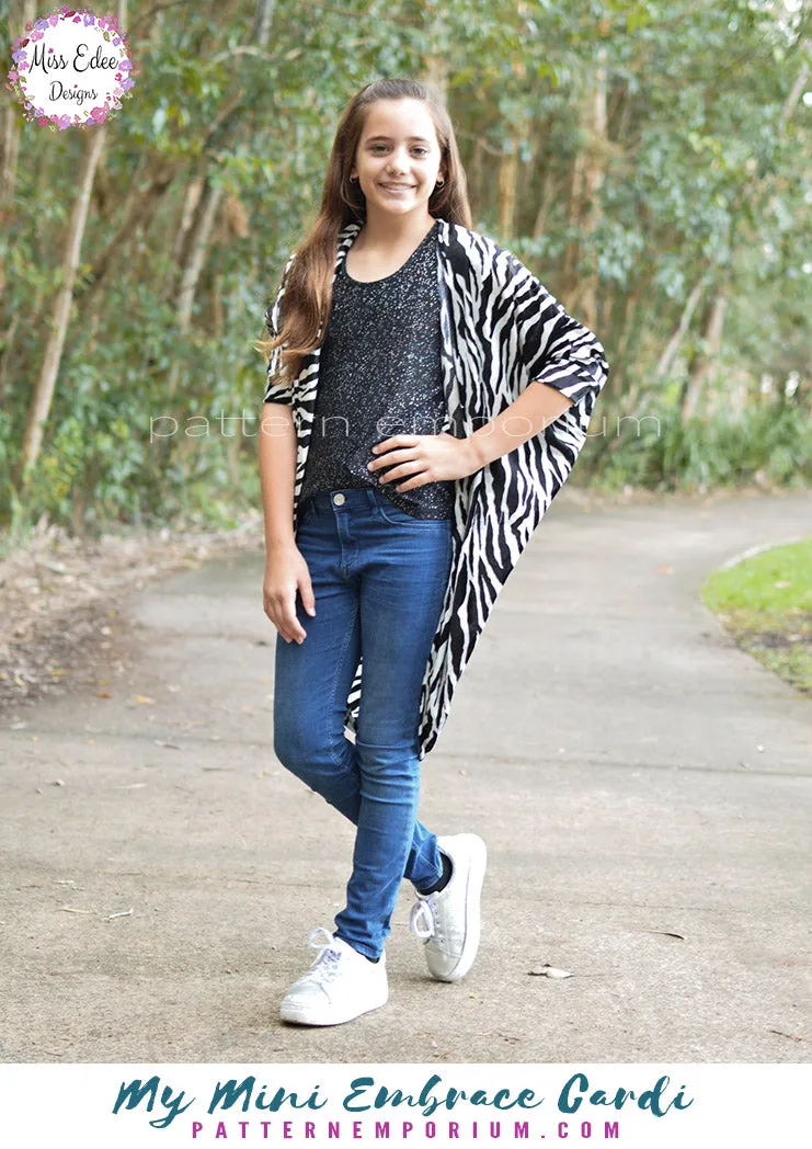 My Mini Embrace | Kids Cocoon Cardi Sewing Pattern