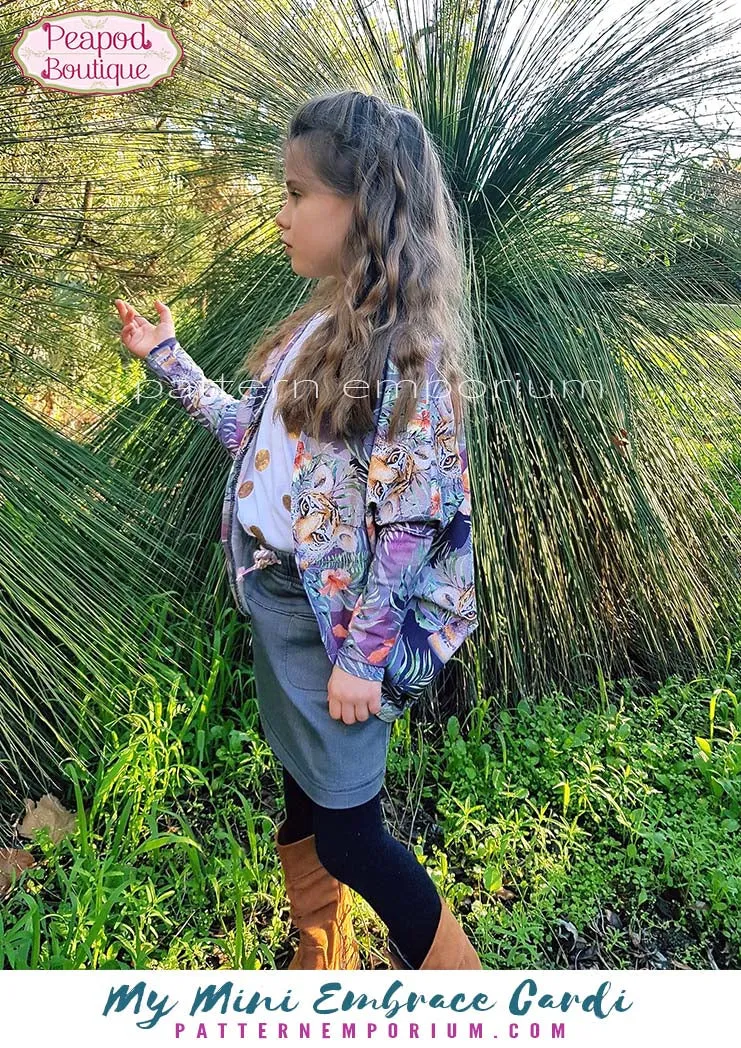 My Mini Embrace | Kids Cocoon Cardi Sewing Pattern