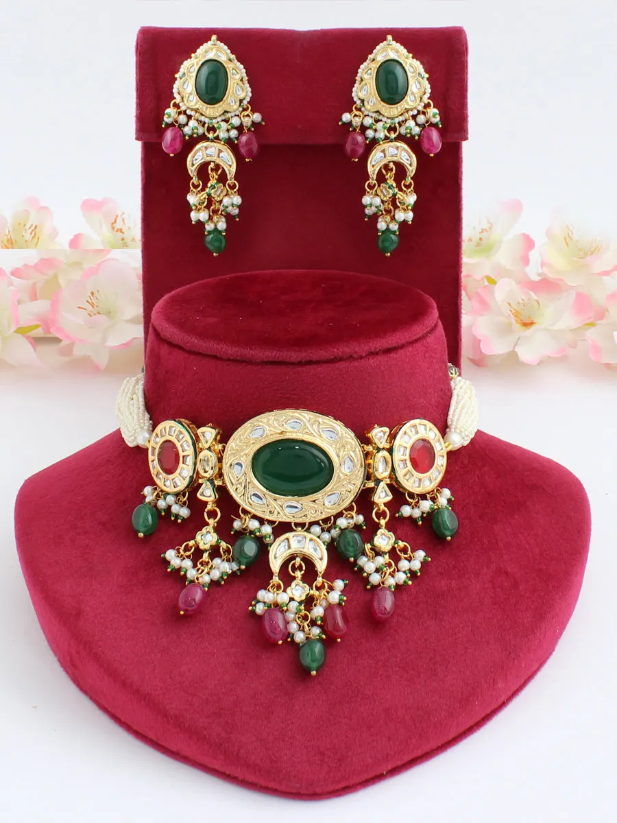 Nabhya Choker Necklace Set