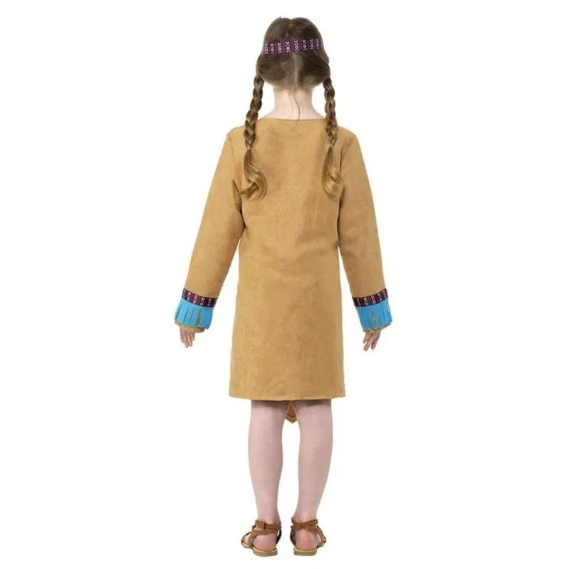 Native American Inspired Girl Costume, Brown