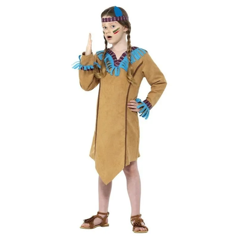 Native American Inspired Girl Costume, Brown