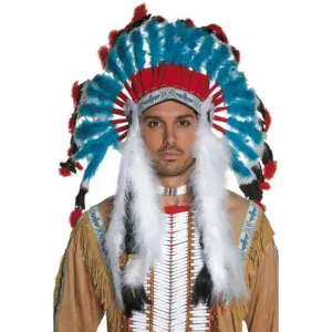 Native American Inspired Headdress,Blue