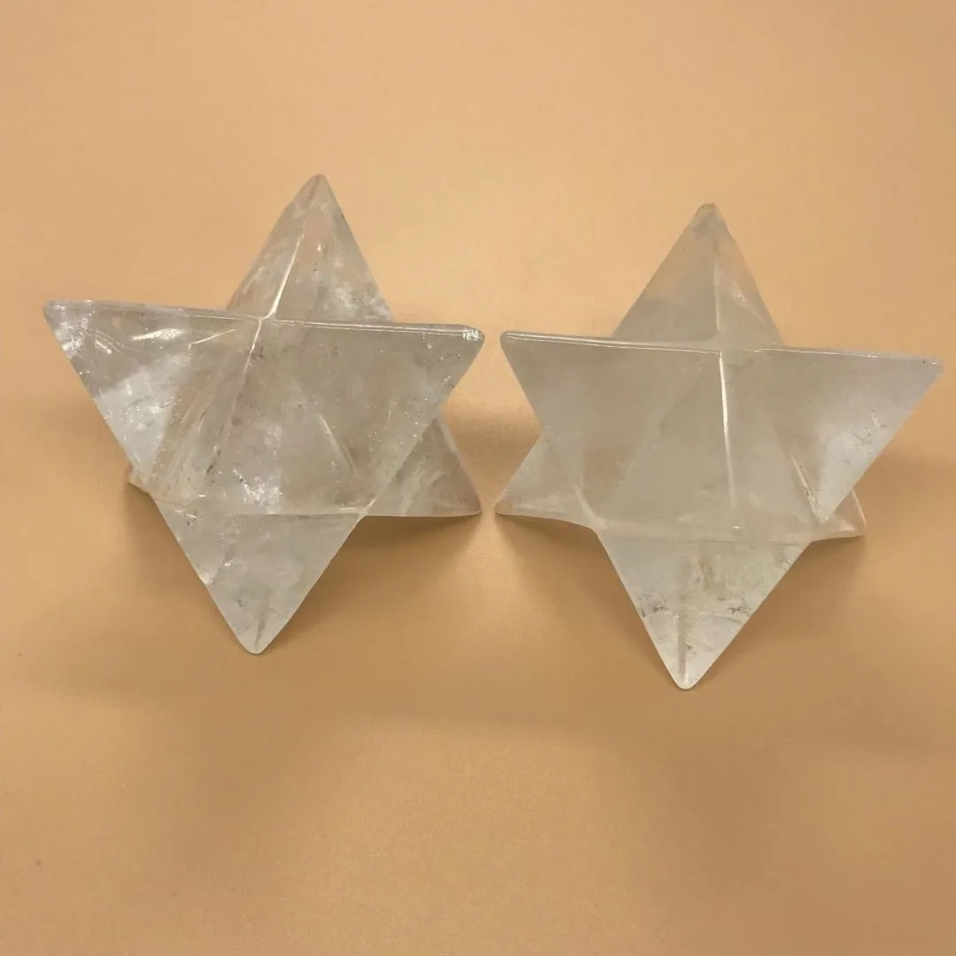 Natural Clear Crystal Merkaba