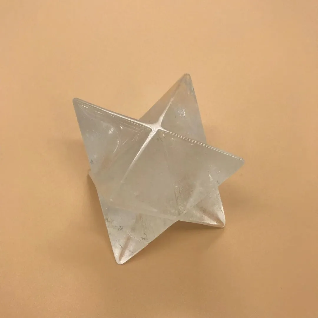Natural Clear Crystal Merkaba