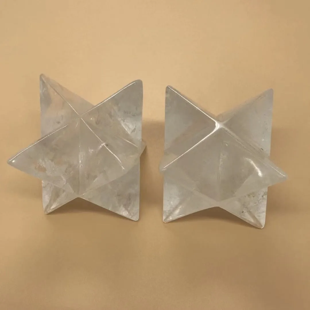 Natural Clear Crystal Merkaba