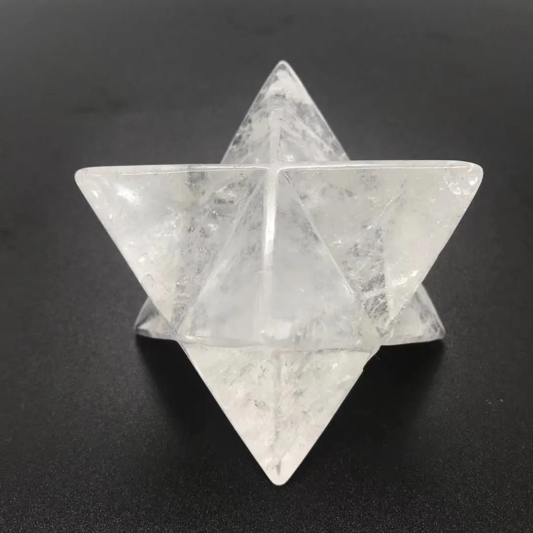 Natural Clear Crystal Merkaba