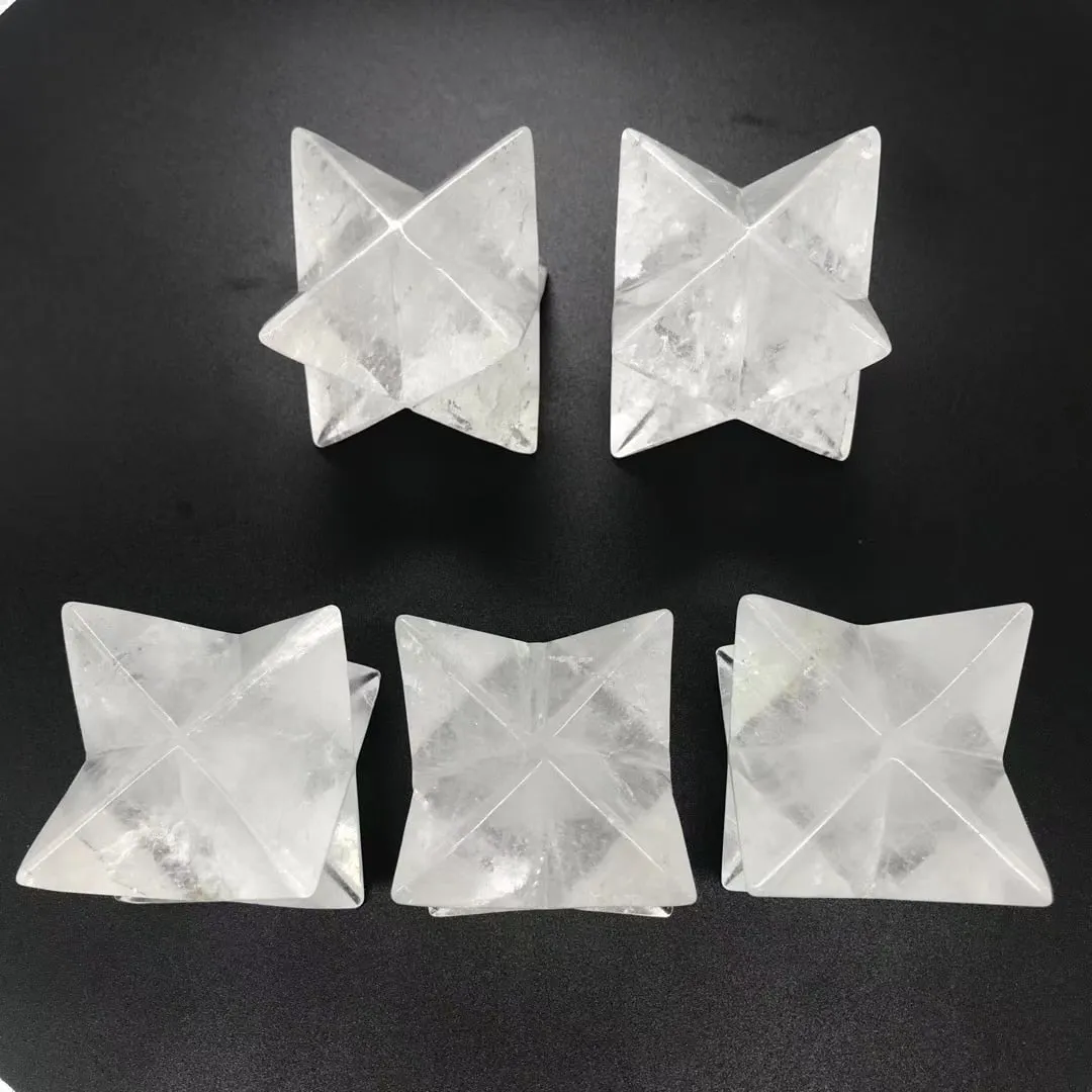 Natural Clear Crystal Merkaba
