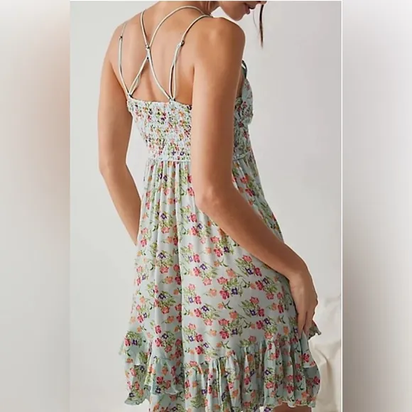 NWT Free People. Adela mini slip dress. Sz XS.