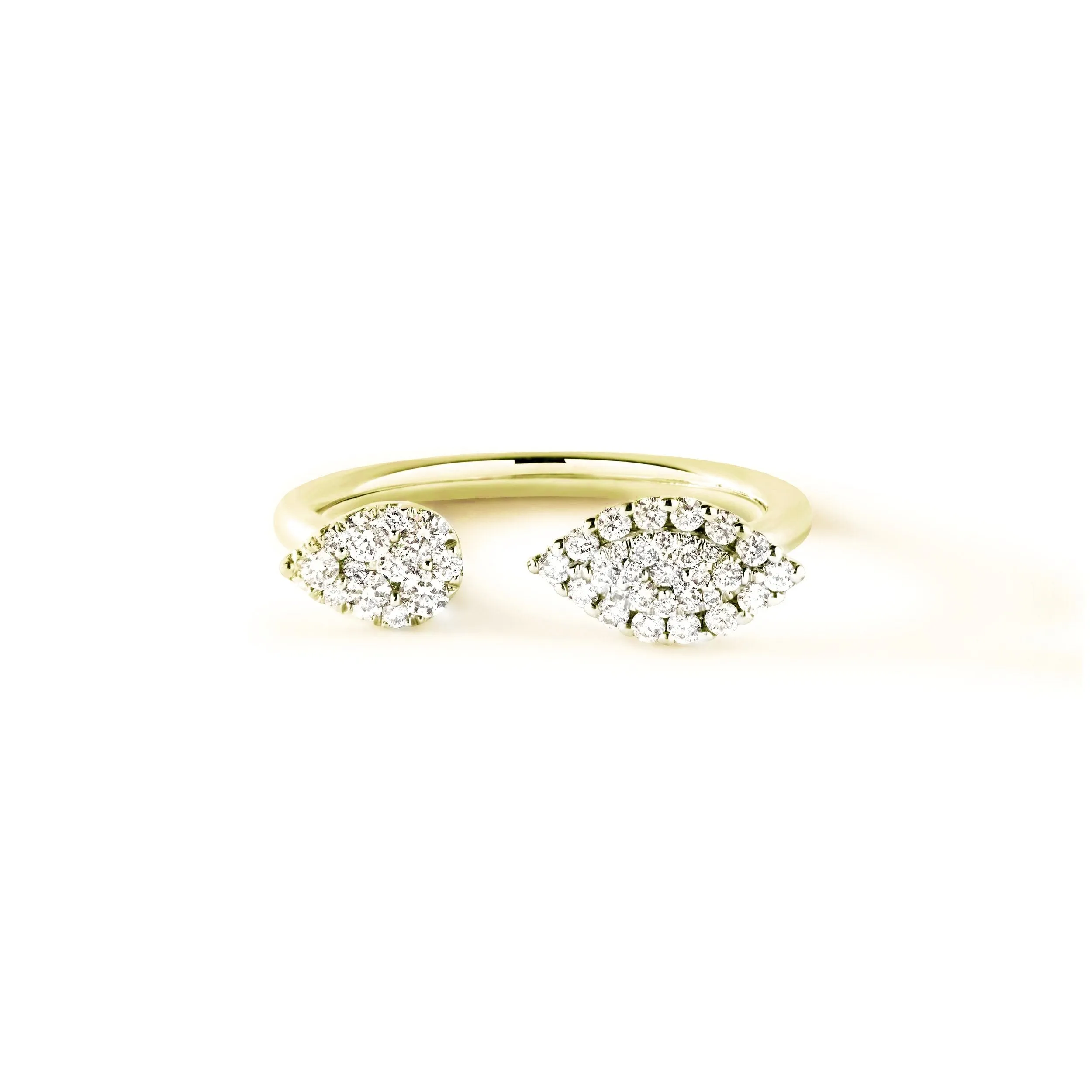 Open Shank Marquise Pear Diamond Ring