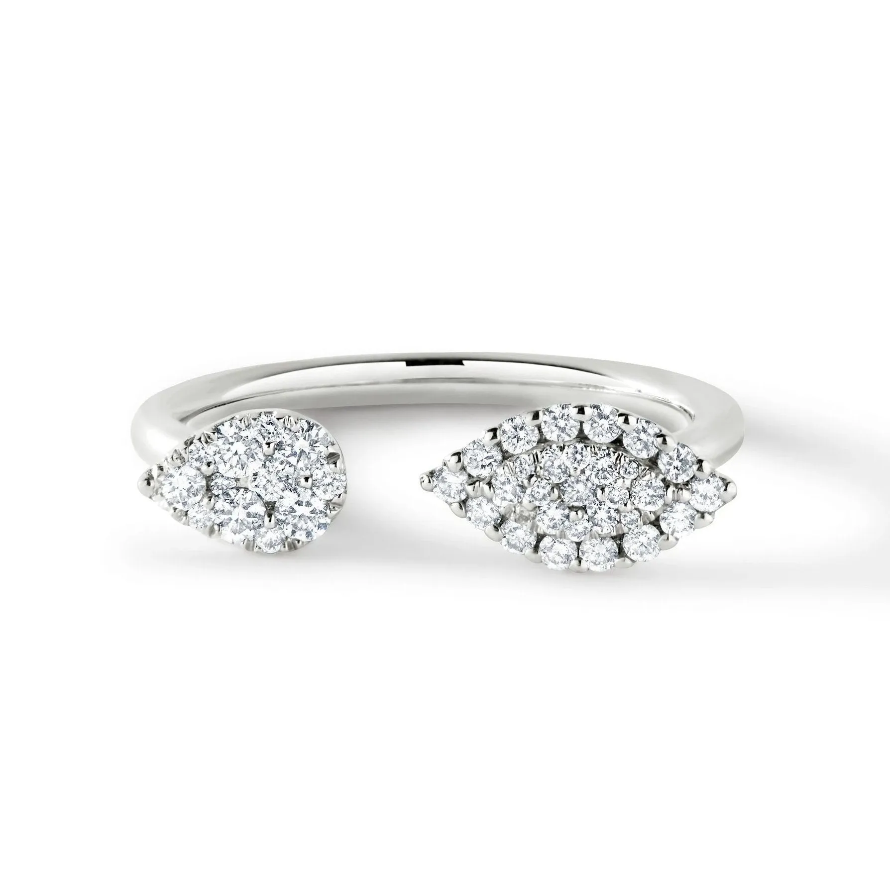 Open Shank Marquise Pear Diamond Ring