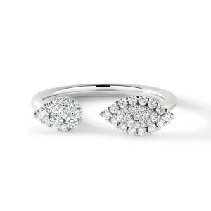 Open Shank Marquise Pear Diamond Ring
