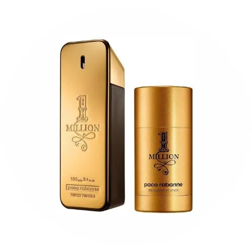Paco Rabanne One Million Eau De Toilette 100ml 2Pc Gift Travel Duo For Men