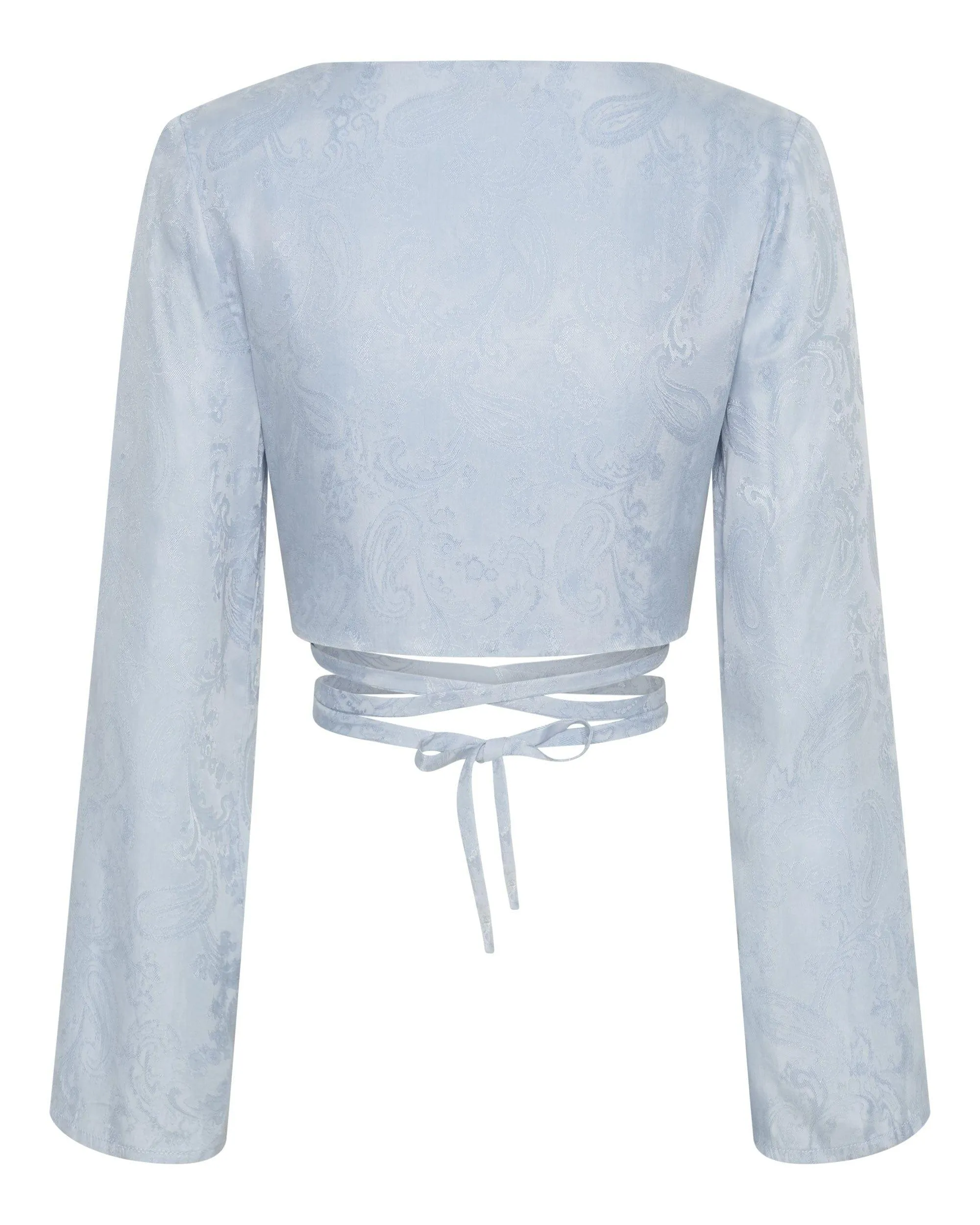 PAISLEY WRAP BLOUSE | OCEAN