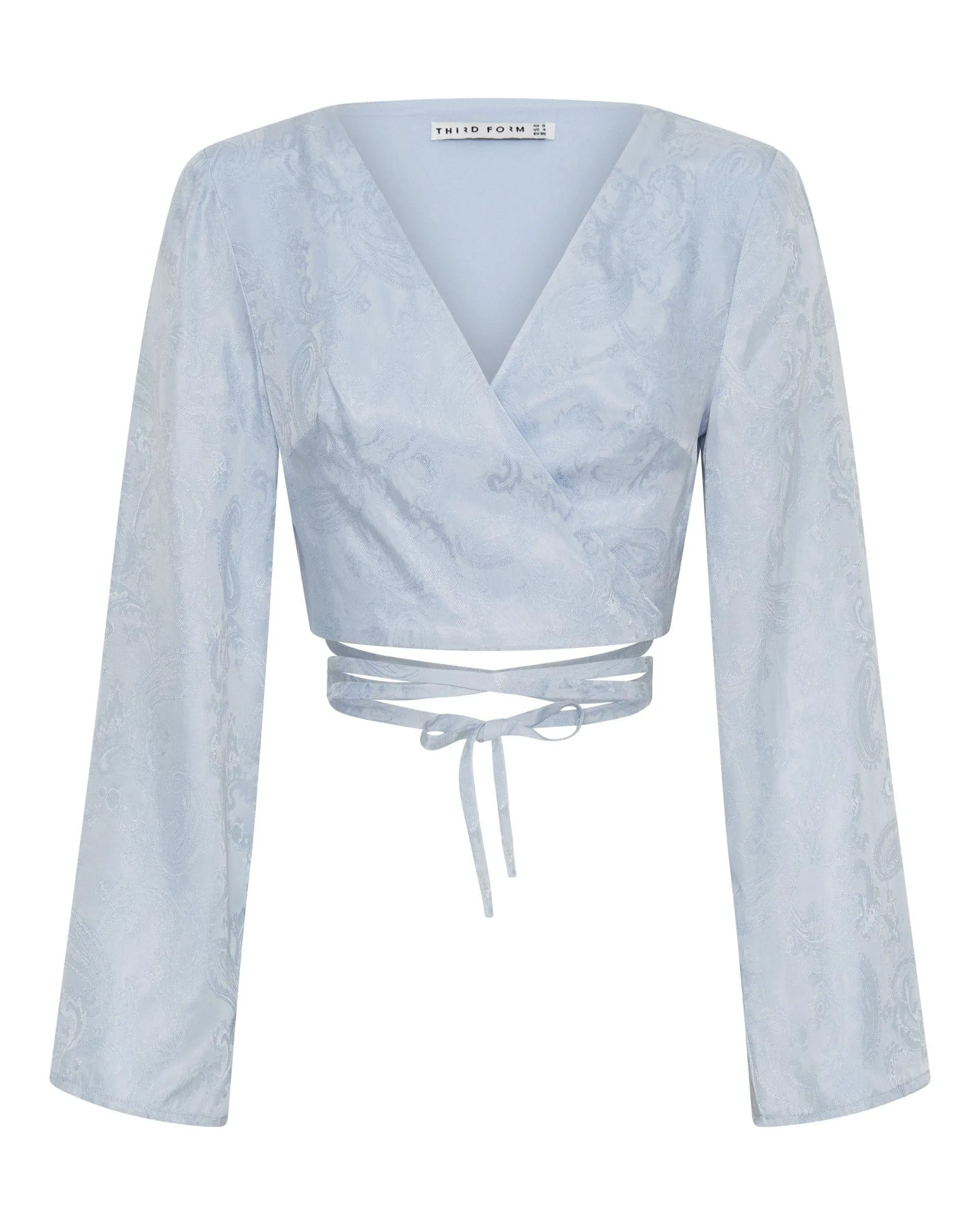 PAISLEY WRAP BLOUSE | OCEAN