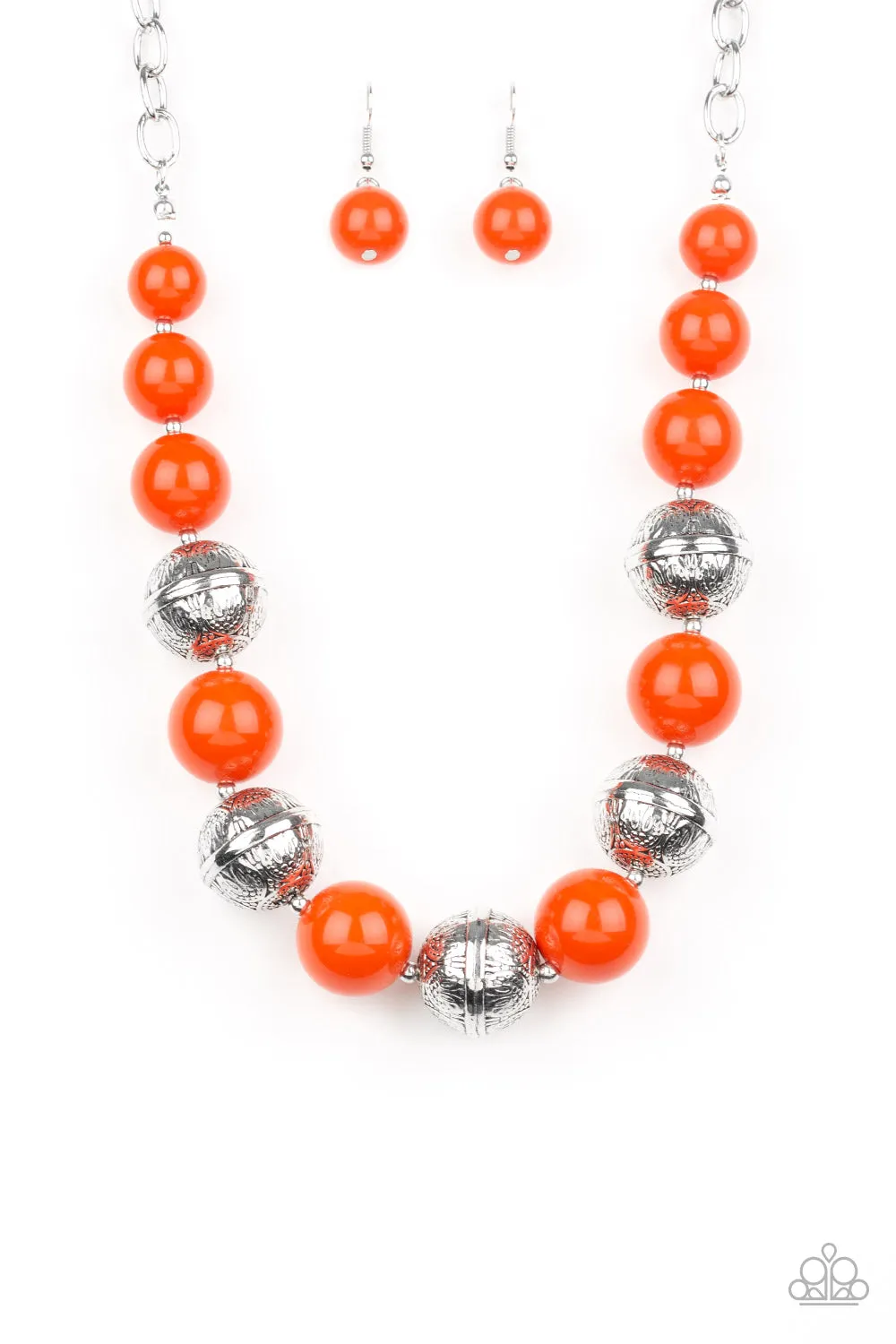 Paparazzi - Floral Fusion - Orange Necklace - Accessories