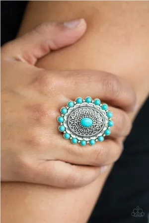 Paparazzi Mesa Mandala - Blue Ring