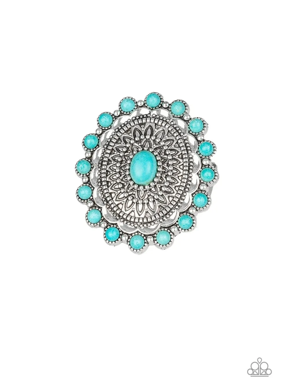Paparazzi Mesa Mandala - Blue Ring