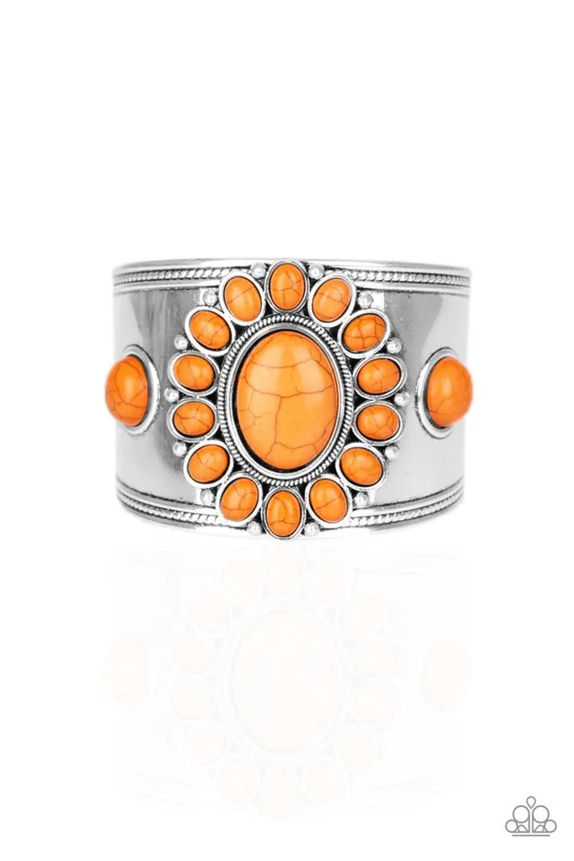 Paparazzi Rancho Roamer Necklace Orange & Room To Roam Bracelet Orange Set
