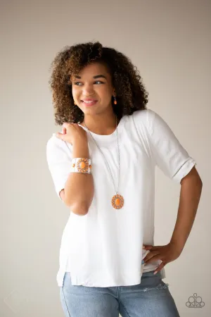 Paparazzi Rancho Roamer Necklace Orange & Room To Roam Bracelet Orange Set