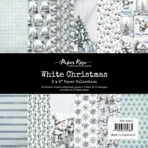 Paper Rose Studio - 6x6 Paper Pack - White Christmas