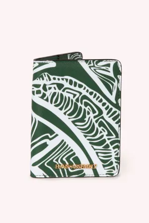PASSPORT COVER- EMERALD GREEN BANANA LEAVES