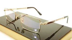 Paul Vosheront PV368 C1 23KT Gold Plated Eyeglasses Frame Italy Made