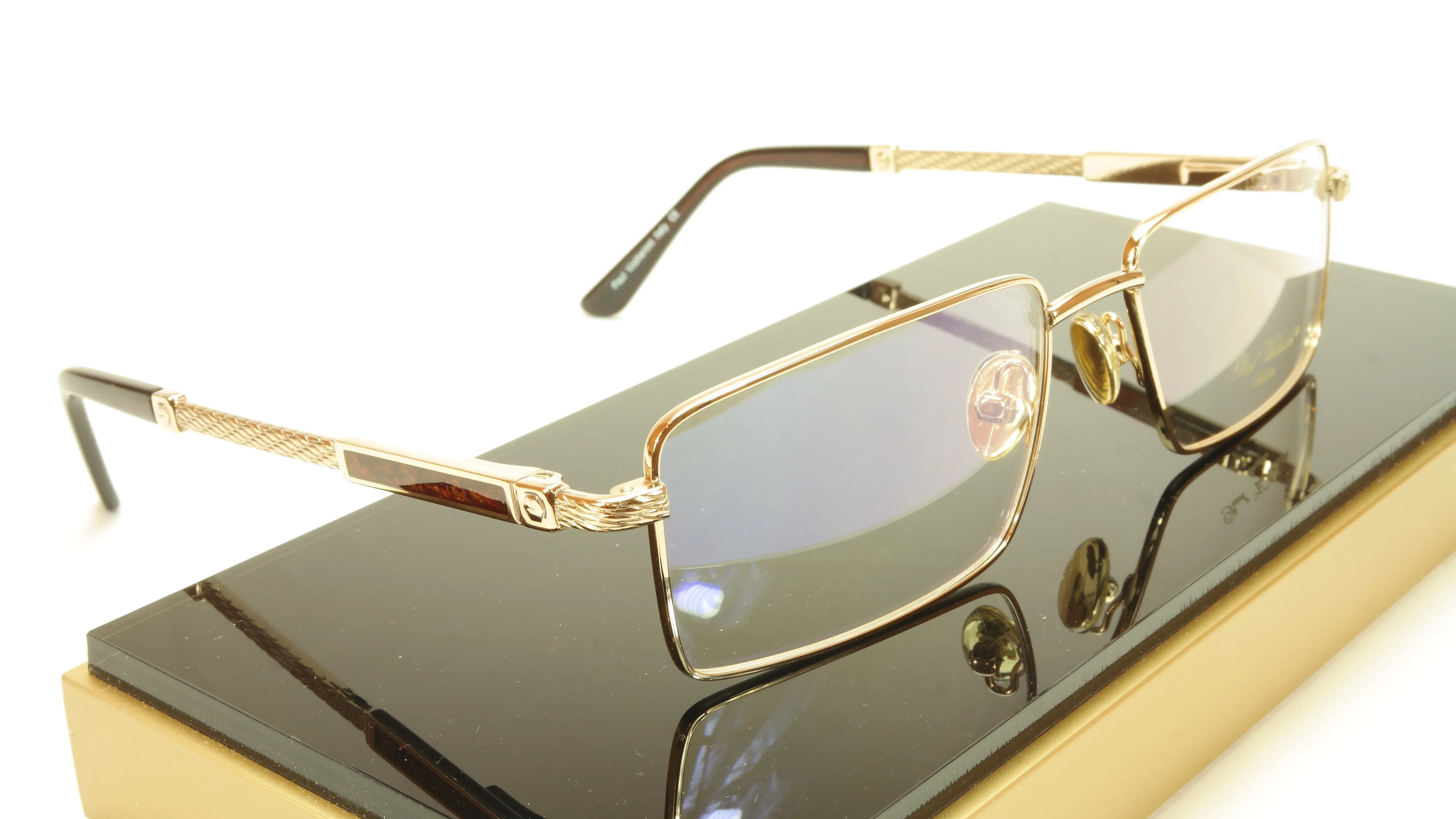 Paul Vosheront PV368 C1 23KT Gold Plated Eyeglasses Frame Italy Made