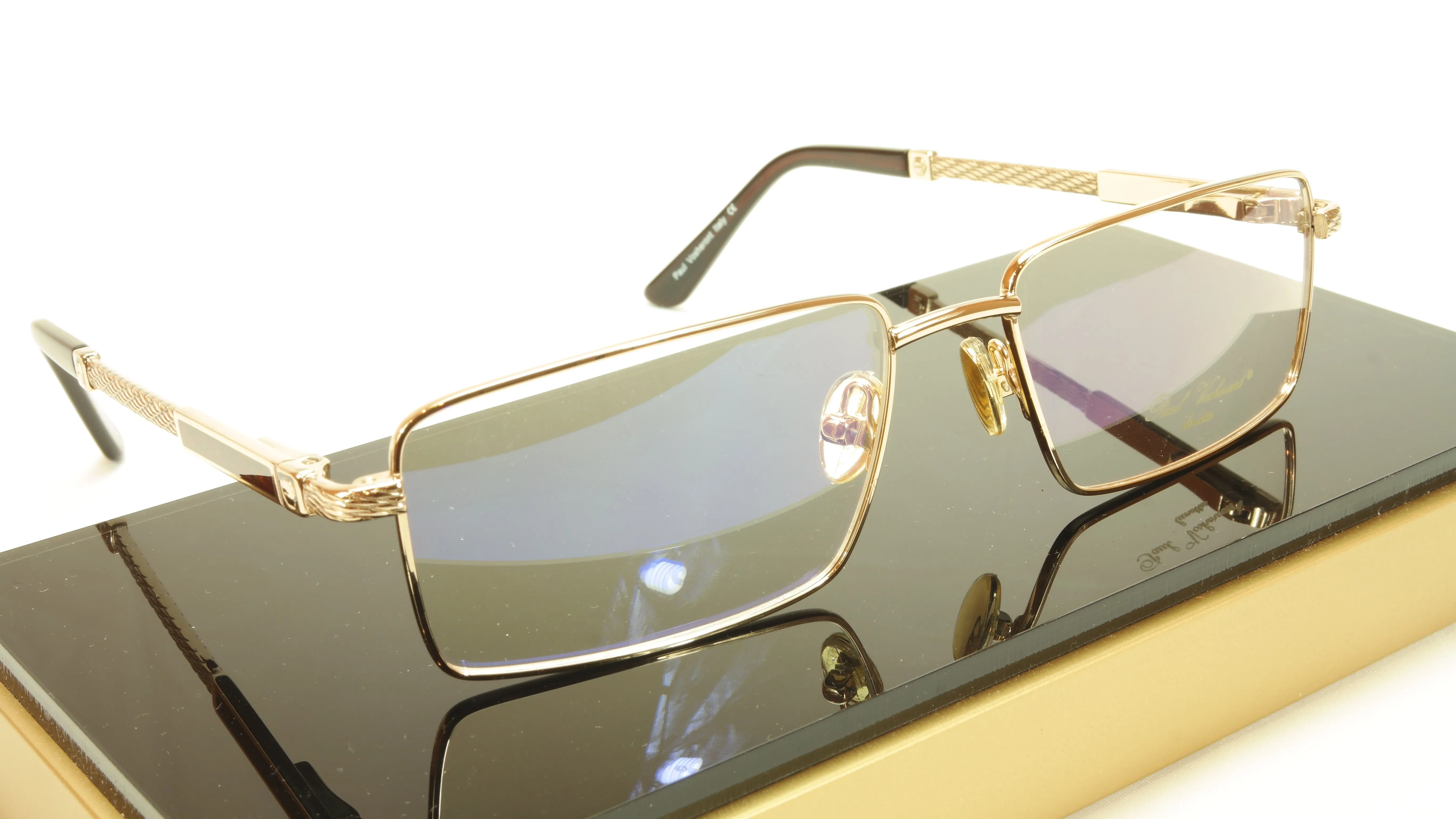 Paul Vosheront PV368 C1 23KT Gold Plated Eyeglasses Frame Italy Made