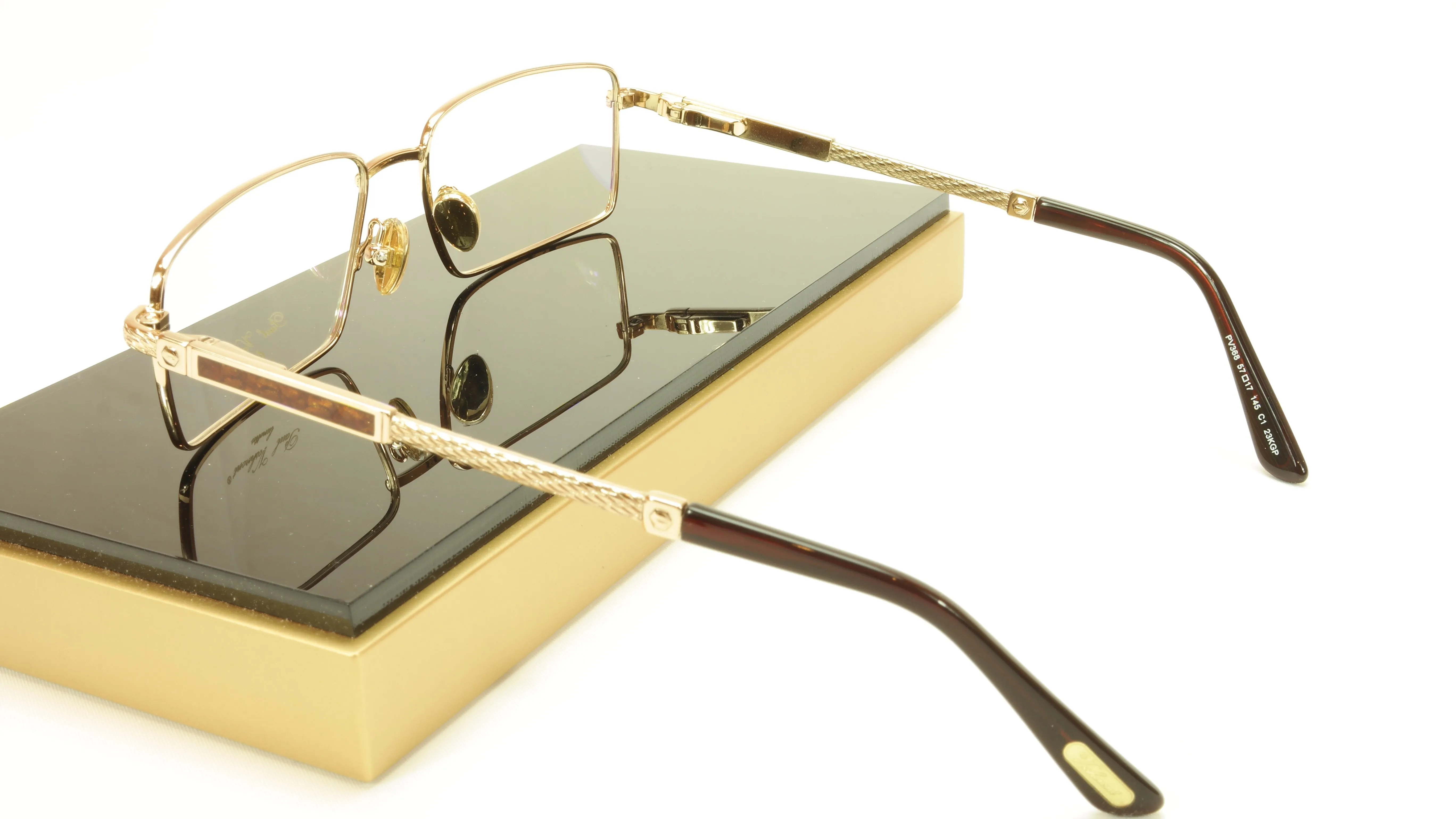 Paul Vosheront PV368 C1 23KT Gold Plated Eyeglasses Frame Italy Made
