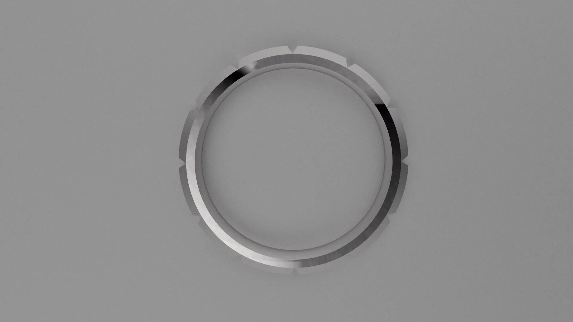 Polished Sterling Silver 4mm Beveled Edge Segmented Wedding Band