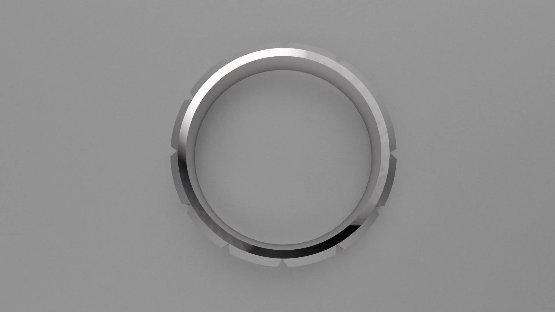 Polished Sterling Silver 6mm Beveled Edge Segmented Wedding Band