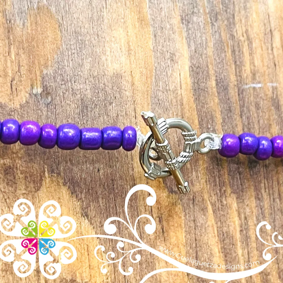 Purple Yoselin Heart Necklace - Artisan Necklace