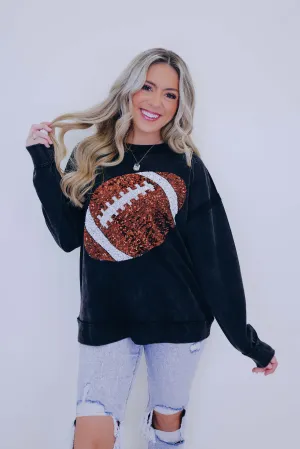 "Fall Means Football" Sequin Pullover Top - 2 Colors