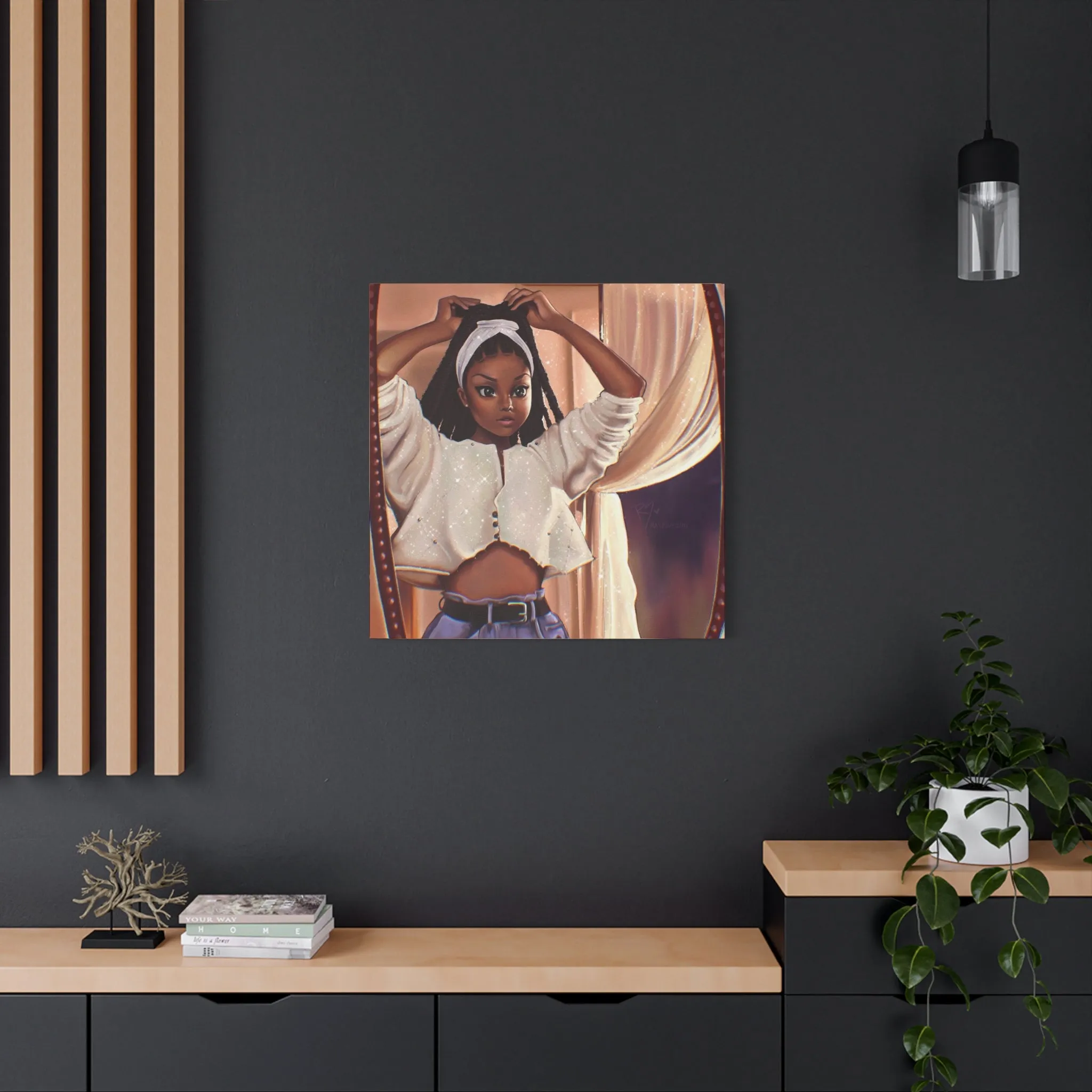 "Justice" Janet Jackson - Nostalgic 90s Matte Canvas, Stretched, 1.25"