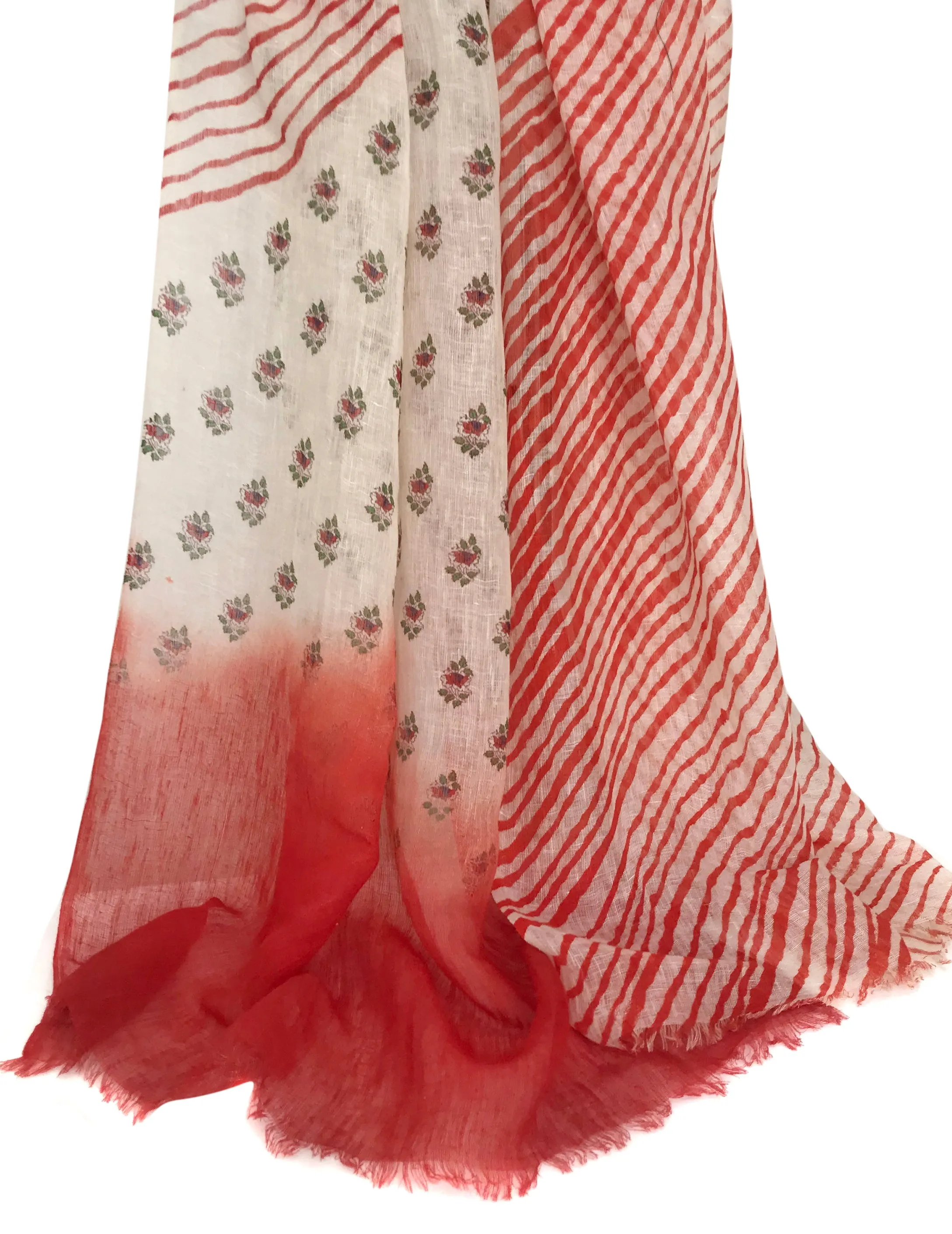 Red Floral Cashmere Scarf