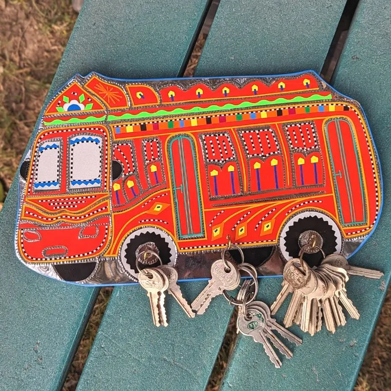 Red Truck art Inspired Key Holders