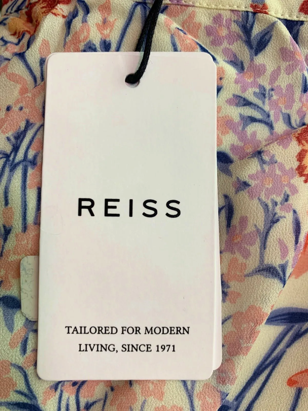 Reiss Coral White Elle-Meadow Print Flippy Skirt UK 6