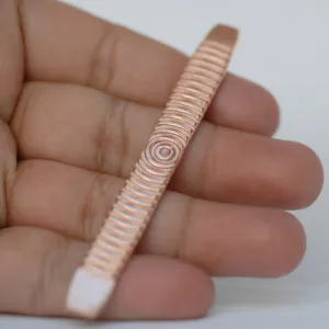 Ring band blank strip with circle texture, Solid copper, raw brass, pure bronze, Nickel silver