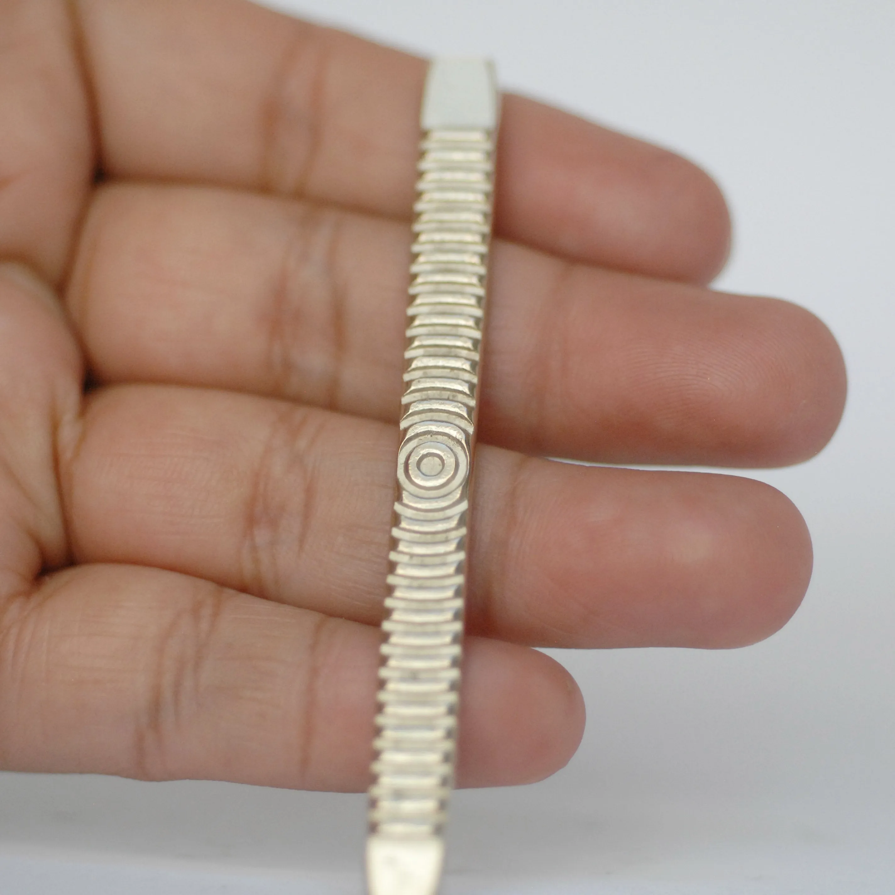 Ring band blank strip with circle texture, Solid copper, raw brass, pure bronze, Nickel silver
